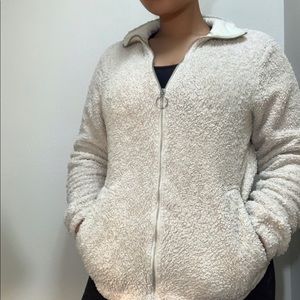 Fuzzy zip up jacket